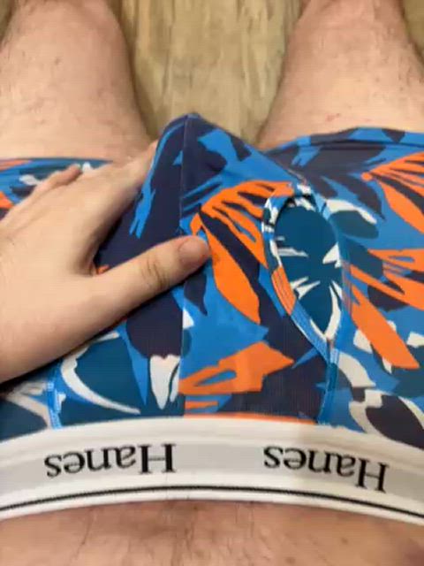 amateur bulge homemade horny underwear real-cock gif