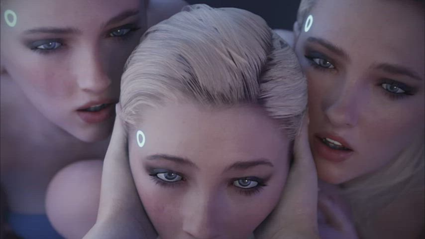 3D Babes Blonde Blowjob Parody Rule34 gif