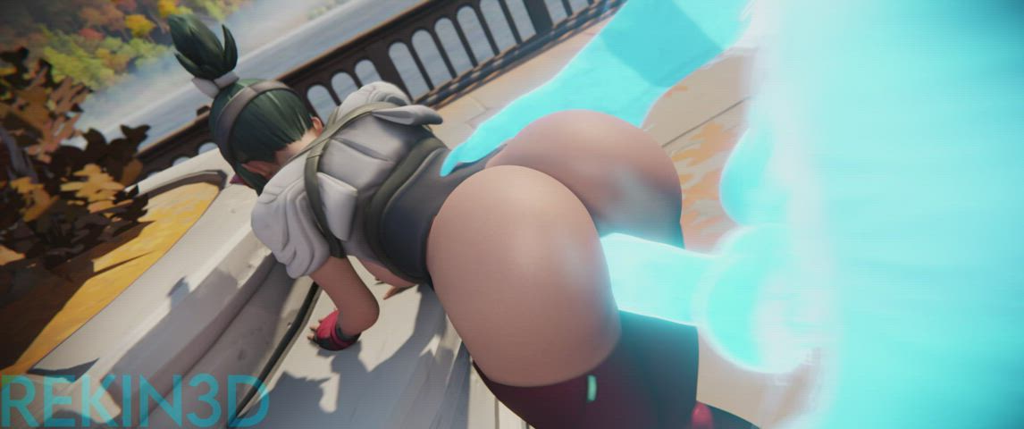 Kiriko taking it doggy till she’s creampied (Rekin3D)