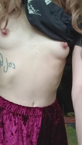 amateur petite small tits gif