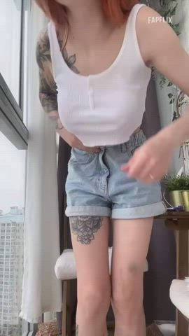 redhead russian streamate teen gif