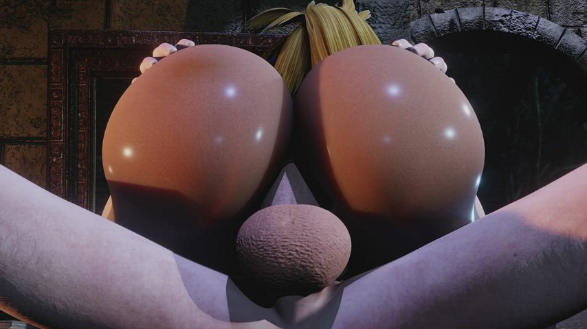 3d anal animation ass clapping blonde bubble butt cowgirl ponytail riding gif