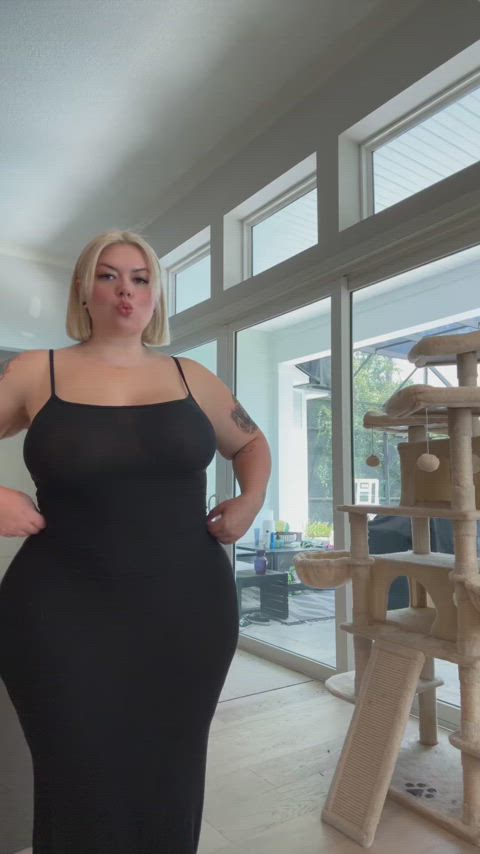 bbw braless non-nude see through clothing sheer clothes chubby-girls gif