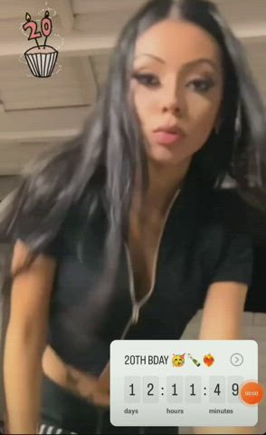 19 years old lips tribute gif