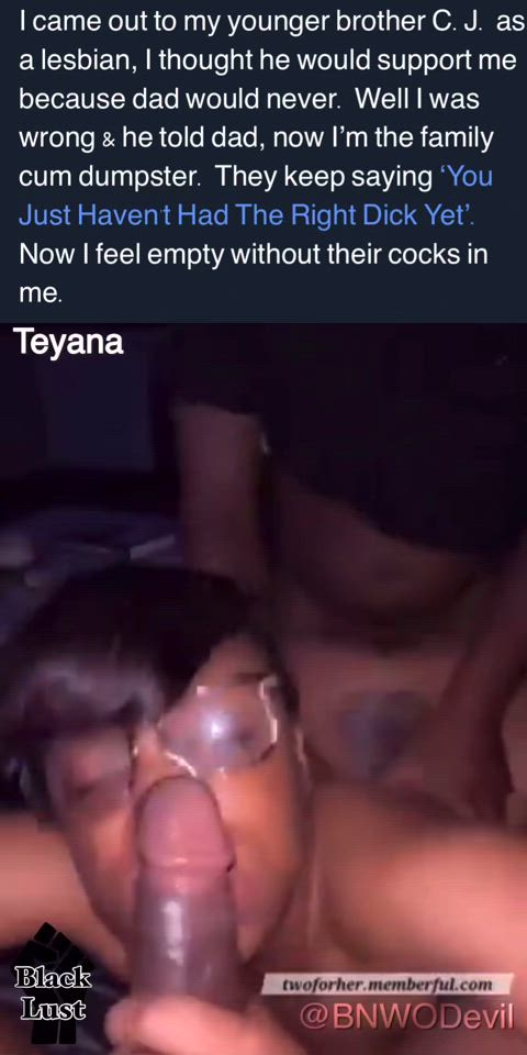 bbc brother caption dad daughter ebony glasses group sex sister story gif