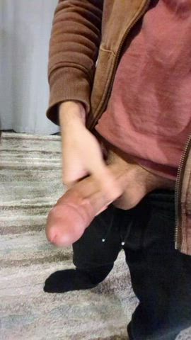 Stroking my thick cock on Sunday night