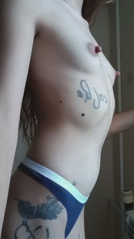 amateur petite small tits gif