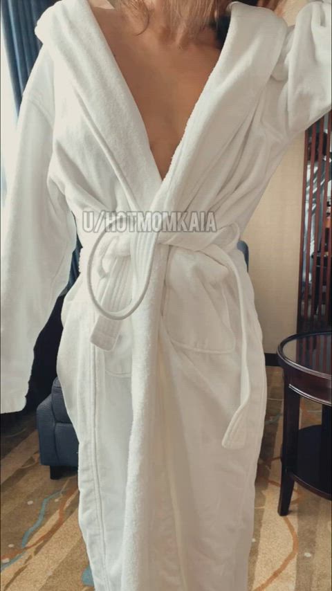 big nipples big tits reveal robe gif