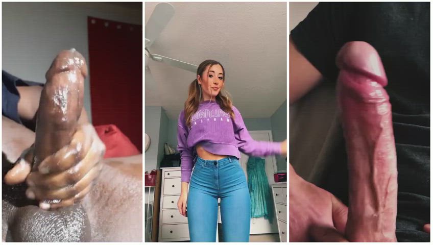 babecock big ass big dick cum split screen porn tiktok gif