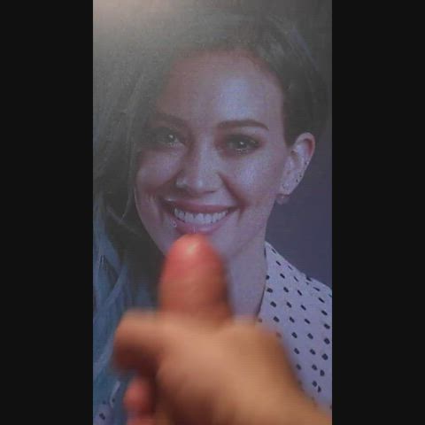 Big load with hot moans for Hilary Duff. Cum Tribute
