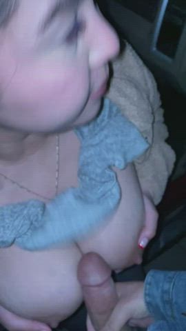 clothed cumshot tits gif