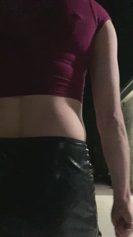 crossdressing femboy public sissy gif