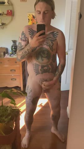 Big Dick Homemade Masturbating gif