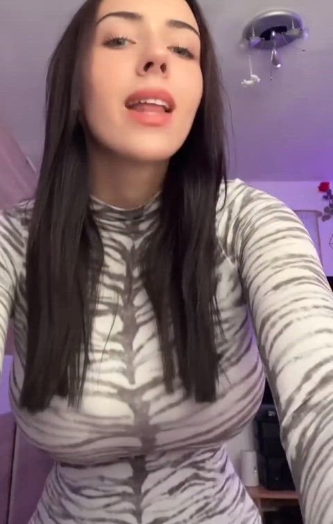 big tits boobs clothed teen gif