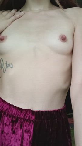 amateur petite small tits gif