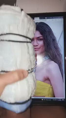 Cumshot Skinny Tribute Zendaya gif