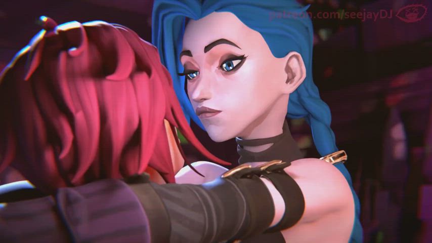 club fingering kissing gif