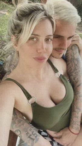 Big Tits Celebrity Kissing Wife gif