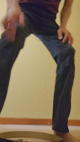 boyfriend college femboy gay jeans stripping striptease teen twink twunk gif