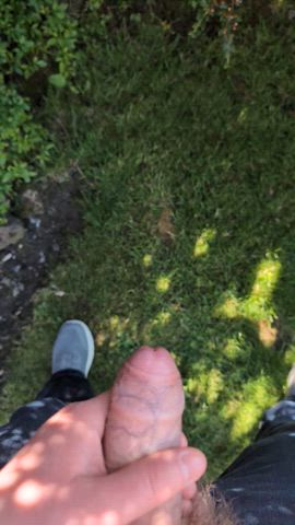 cock homemade nsfw outdoor pissing public gif