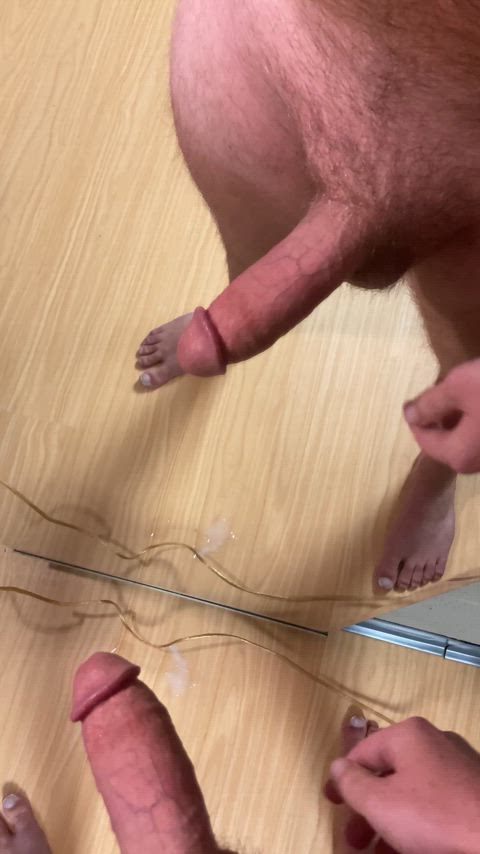 leaking male masturbation masturbating precum bwc edging masturbation real-cock gif