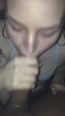 bbc big dick blowjob cum cumshot deepthroat interracial gif