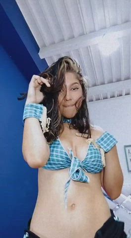 Belly Button Boobs Dancing Hotwife MILF Milking Mom Step-Mom Webcam gif