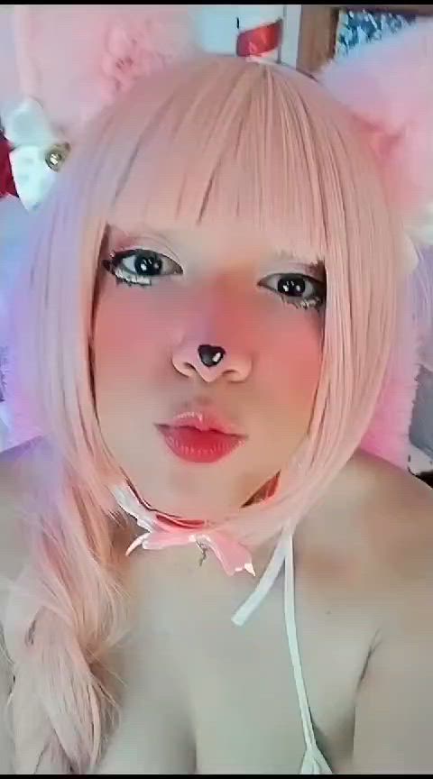 big tits boobs cosplay costume cute latina masturbating tits gif