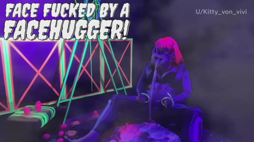 Face Fucked by a Facehugger! - alien porn