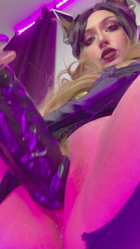 cosplay creamy huge dildo league of legends porn moaning pussy tight pussy wet pussy