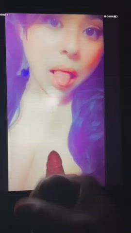 cum cumshot cute double cumshot facial girls tribbing tribute gif