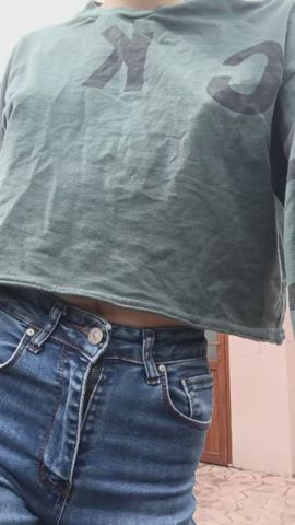 amateur petite small tits gif