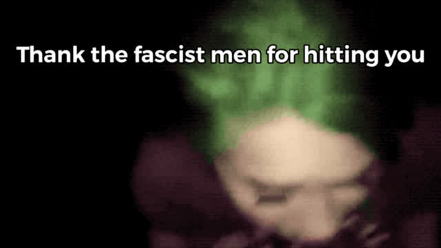 blowjob slapping green hair gif