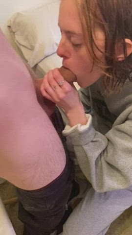 after my shower he just pulled it out and made me suck