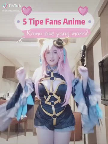 Big Tits Cosplay Cute Jiggling gif