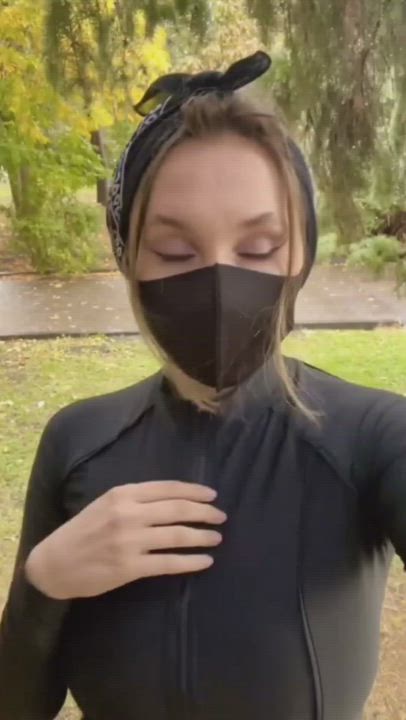 Big Tits Boobs Outdoor Public Tits Titty Drop gif