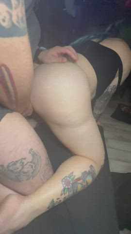 Teasing my pussy right before he fucks my pussy