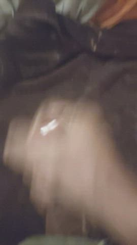 amateur bbc big dick cock cum cumshot ebony jerk off masturbating solo gif