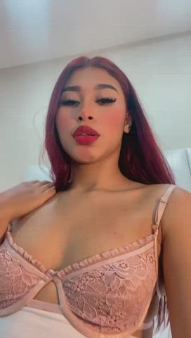 amateur cute latina lingerie redhead teen gif