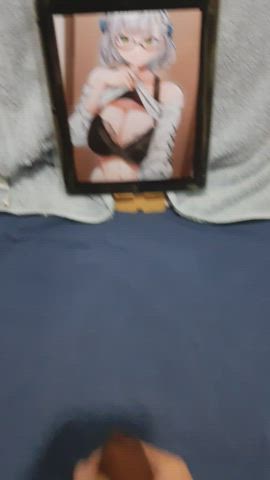 Long distance cumshot for Noel