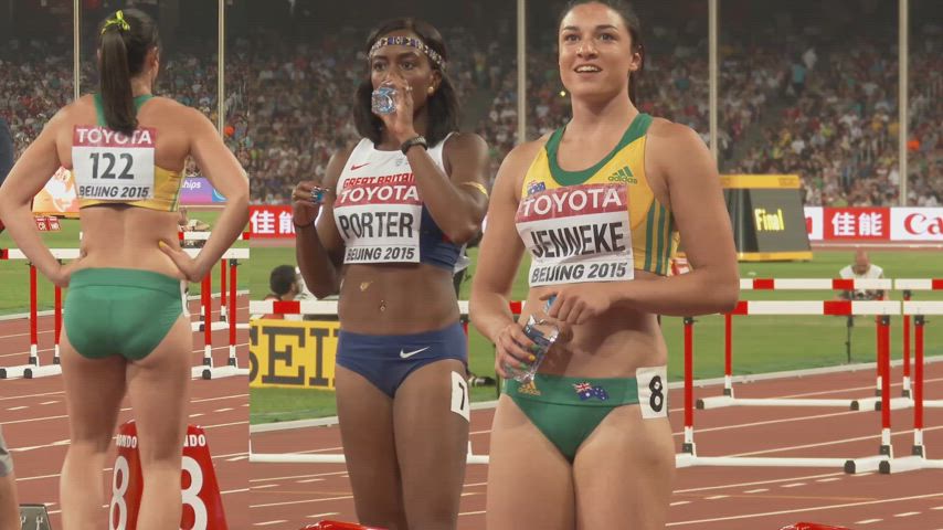 athlete babe gooning gif