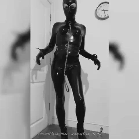 Latex sissy kitten