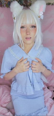 Cosplay Cute Extra Small Groping Petite Small Tits Tease Teen gif