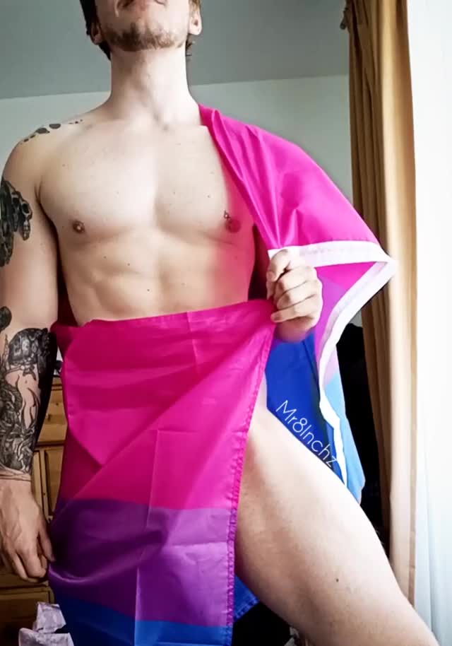 Bi Pride Flag Pose