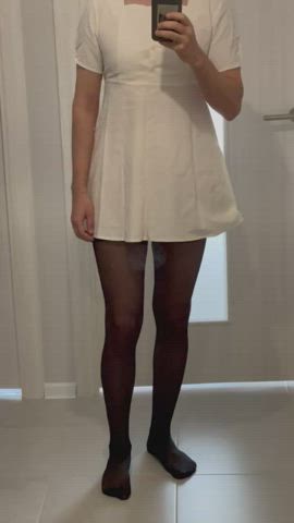 My new dress with a ockings porn GIF