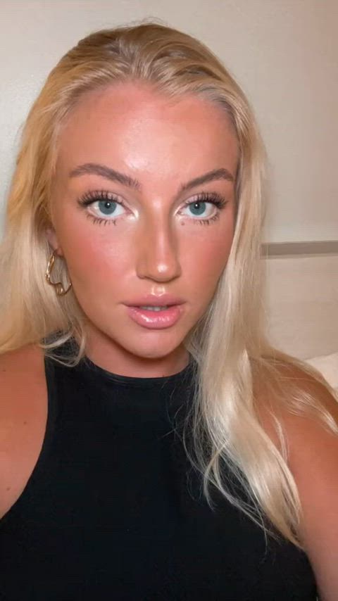 ahegao blonde elsathora onlyfans spit submission submissive teen tiktok gif