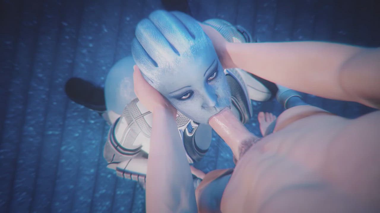 Alien Animation Blowjob Blue gif