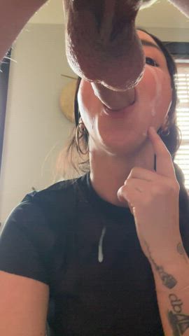 a cumslut that can't stop sucking cock