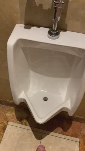 Public bathroom with the door open