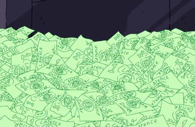 cartoon clarence currency dollars expensive loaded millionaire money network pay